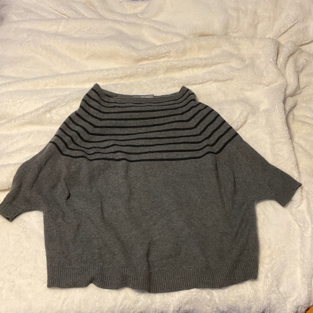 360 Sweater Charcoal and Black Cowl Neck Sweater